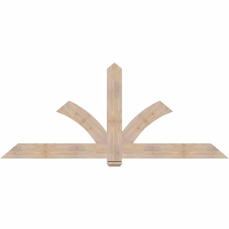 Ekena Millwork Redmond Smooth Timber Gable Bracket, Douglas Fir, 84"W x 35"H x 1 1/2"D x 5 1/2"F, 10/12 Pitch GBW084X35X0206RED00SDF